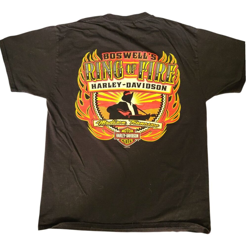 Harley-Davidson Boswells Ring Of Fire T-Shirt Large Madison Tennessee Biker Tee